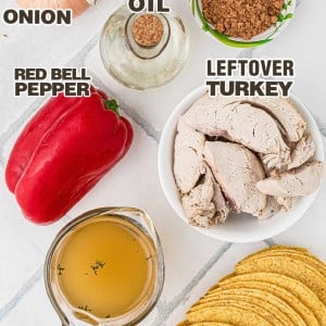 Ingredients needed to make Turkey Tacos.