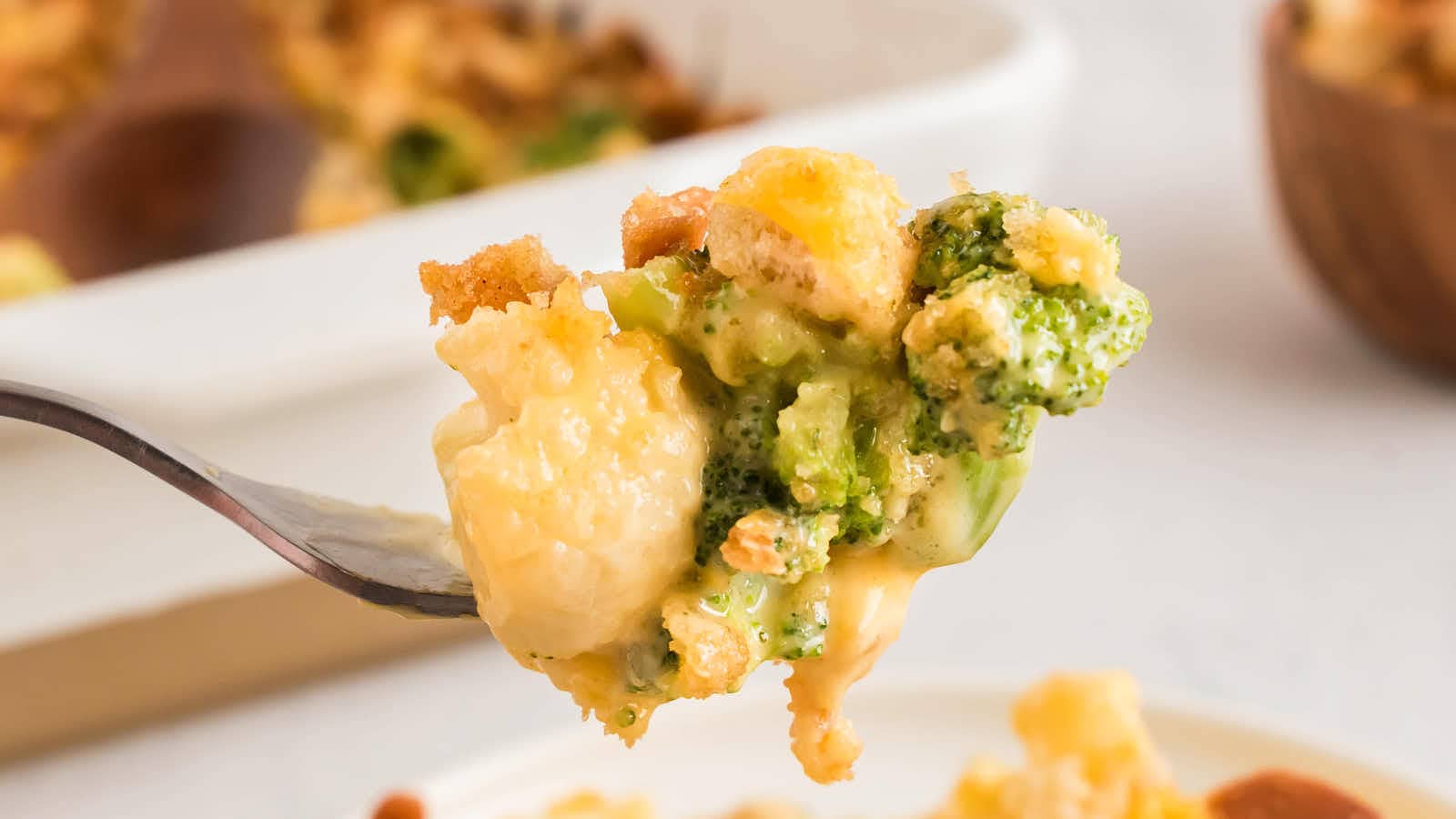 Broccoli Cauliflower Casserole recipe by Cheerful Cook.