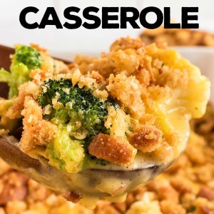 Easy Broccoli Cauliflower Casserole recipe by Cheerful Cook.