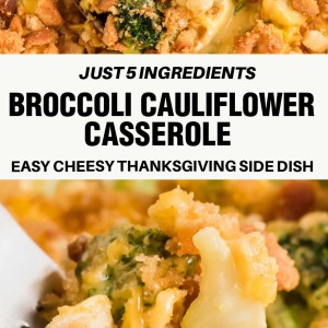 Cheesy Broccoli Cauliflower Casserole recipe by Cheerful Cook.