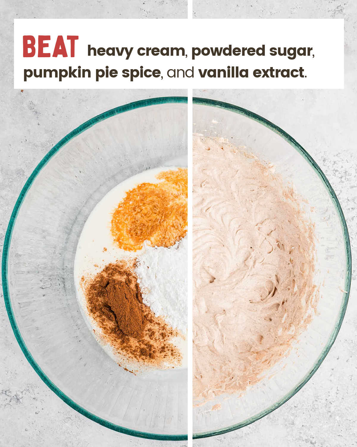 Creaming the Pumpkin Dip ingredients to make the Pumpkin Dip.