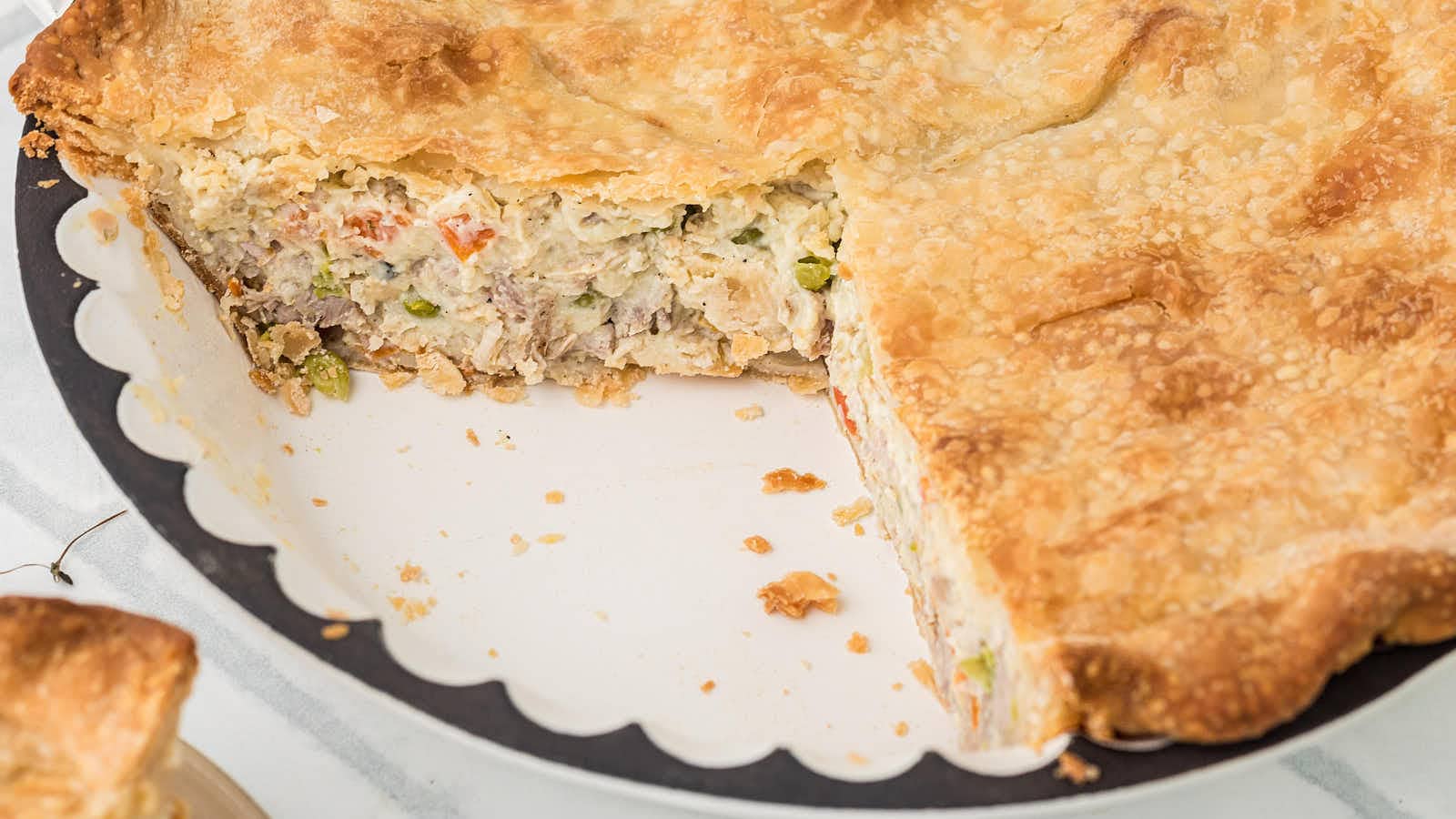 Turkey Pot Pie recipe by Cheerful Cook.