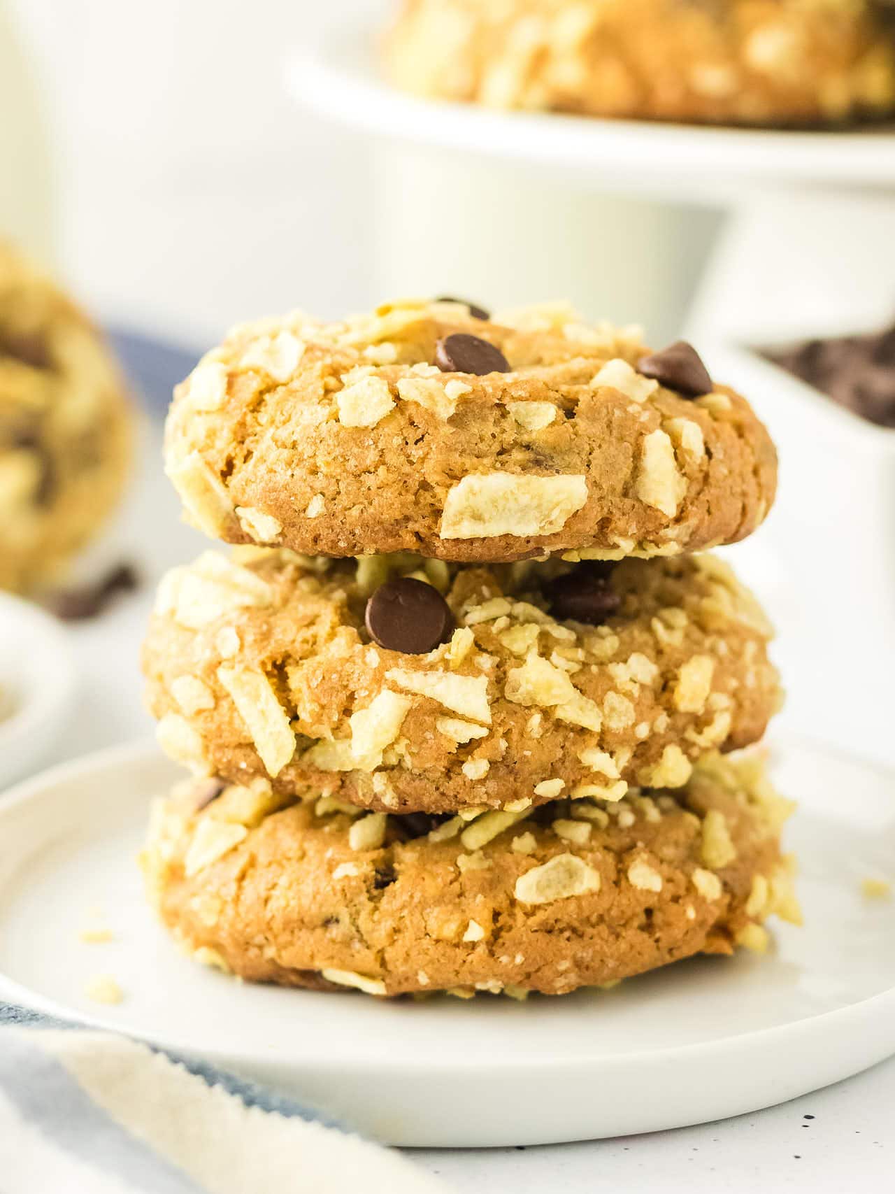A stack of Potato Chip cookies.