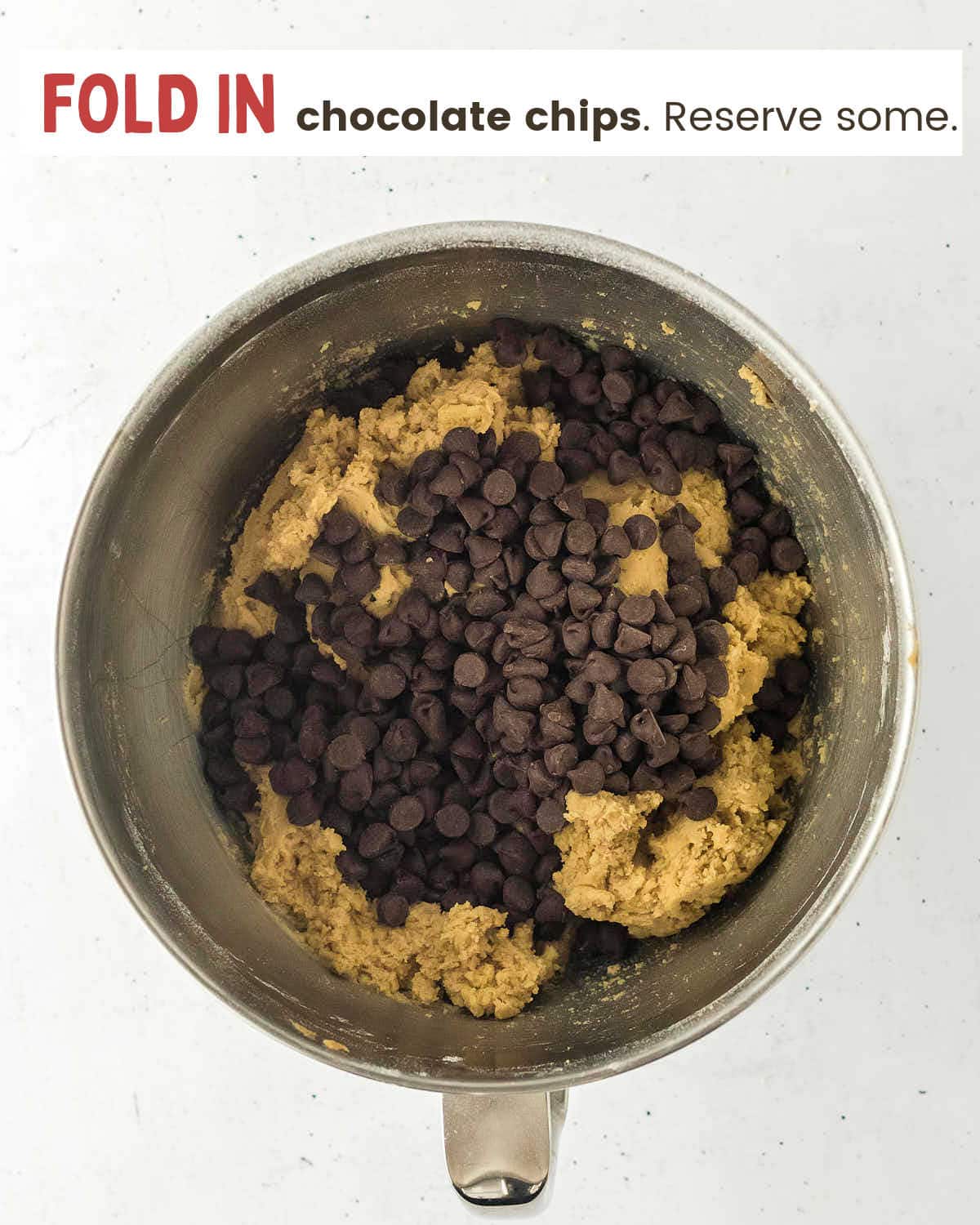 Add chocolate chips.