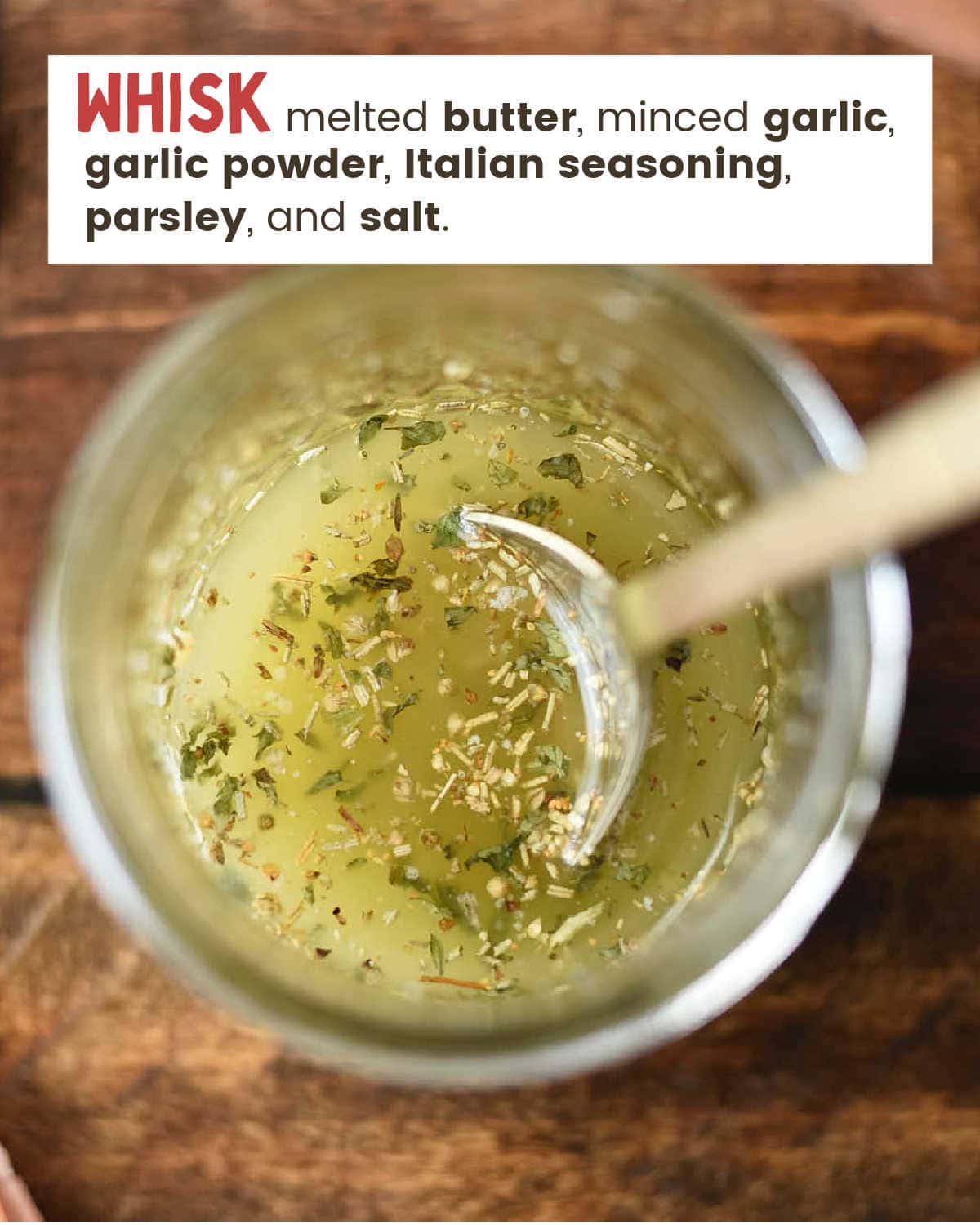 Whisking the ingredients for the base of the Stromboli. 