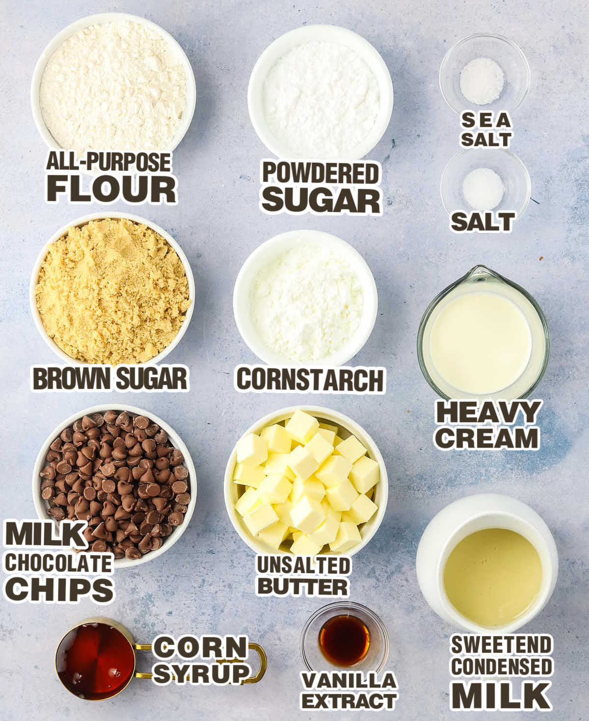 Ingredients need to make Twix Cookies 