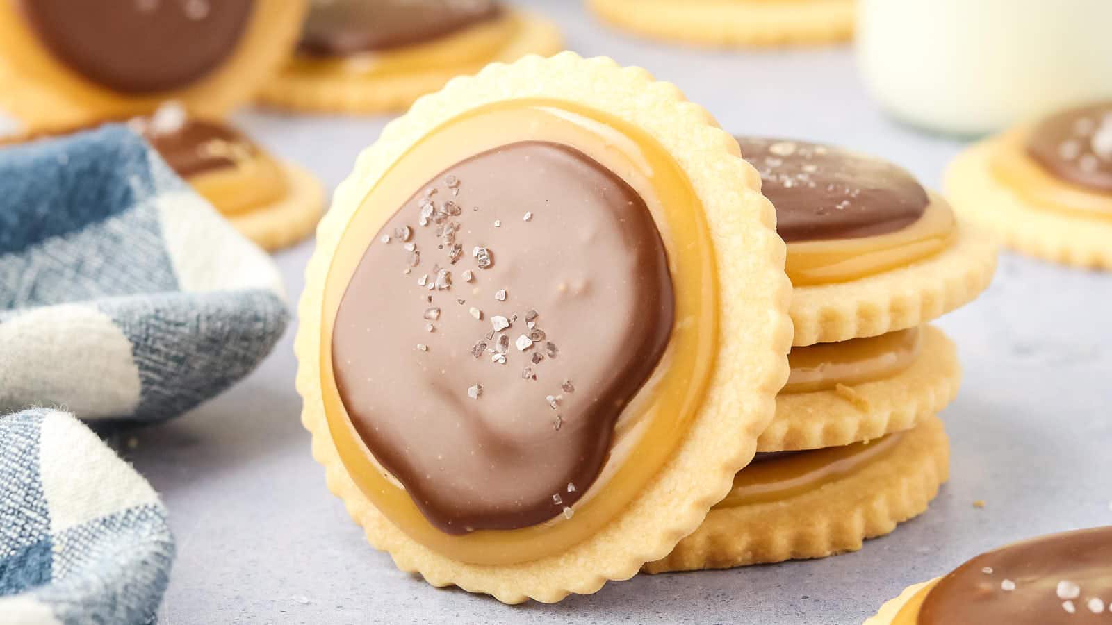 Twix Cookies recipe by Cheerful Cook.