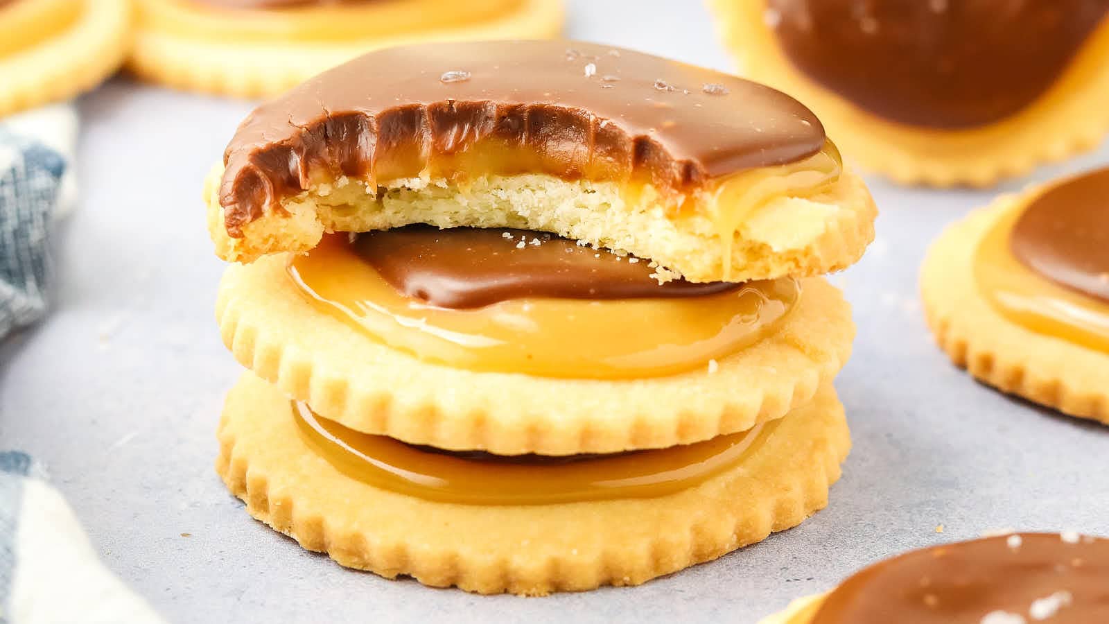 Twix Cookies recipe by Cheerful Cook.