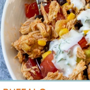 Plate of Buffalo Chicken Salad