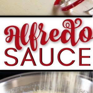 Creamy Alfredo sauce with freshly shredded Parmesan cheese