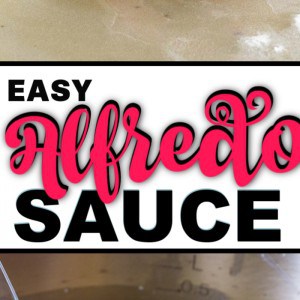 Creamy Alfredo sauce with heavy cream