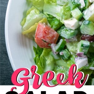 Plate of Chopped Greek Salad