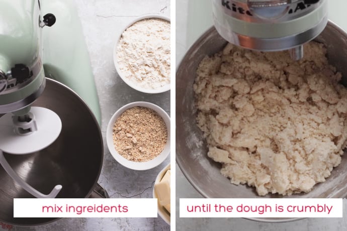 Process Steps: Combining the ingredients in the stand mixer