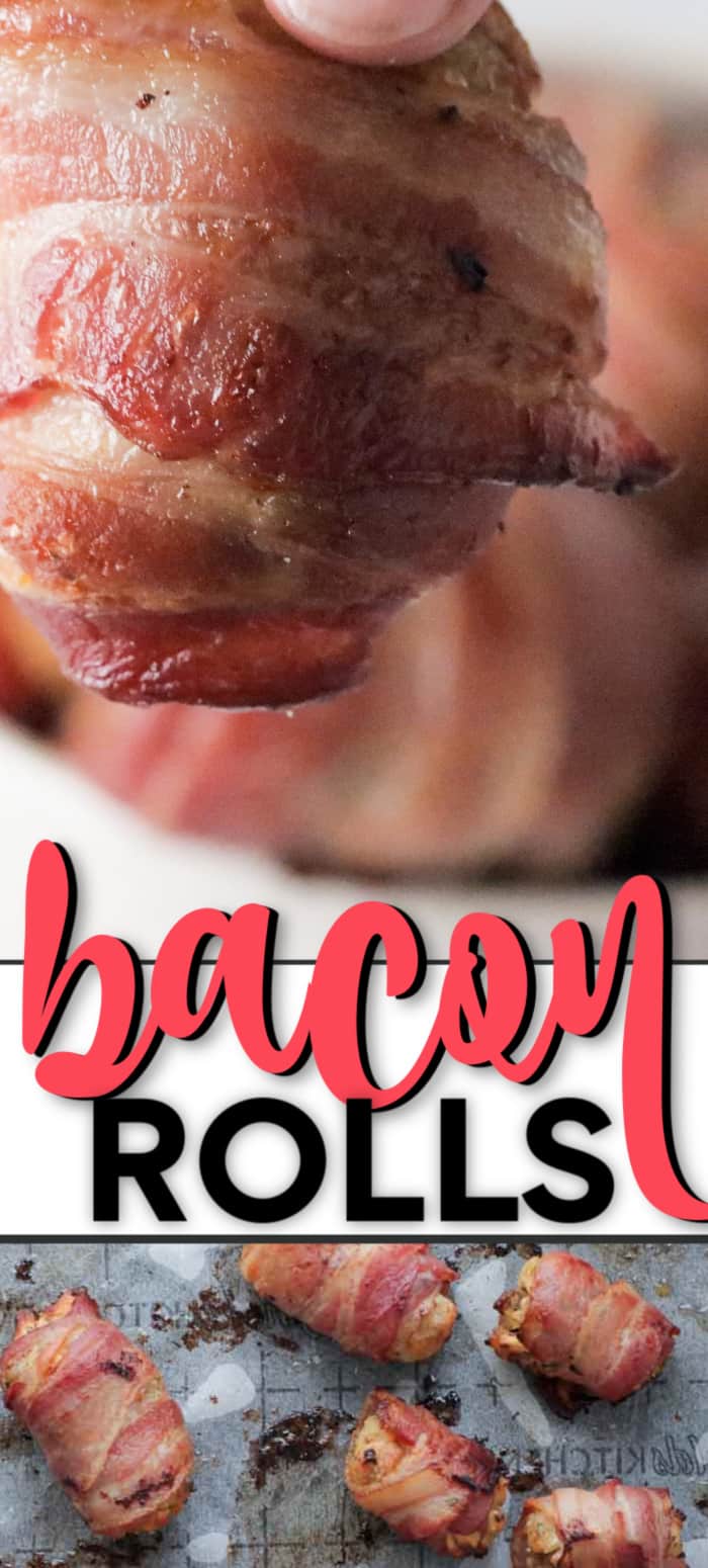 Bacon Rolls make a delicious crunchy flavor-packed side dish to complement your Thanksgiving or Christmas turkey dinner.   #bacon #stuffing #Thanksgiving #holiday #recipe #Christmas  via @cheerfulcook
