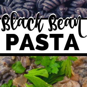 Trader Joe's Black Bean Pasta with Mushroom Cream Sauce