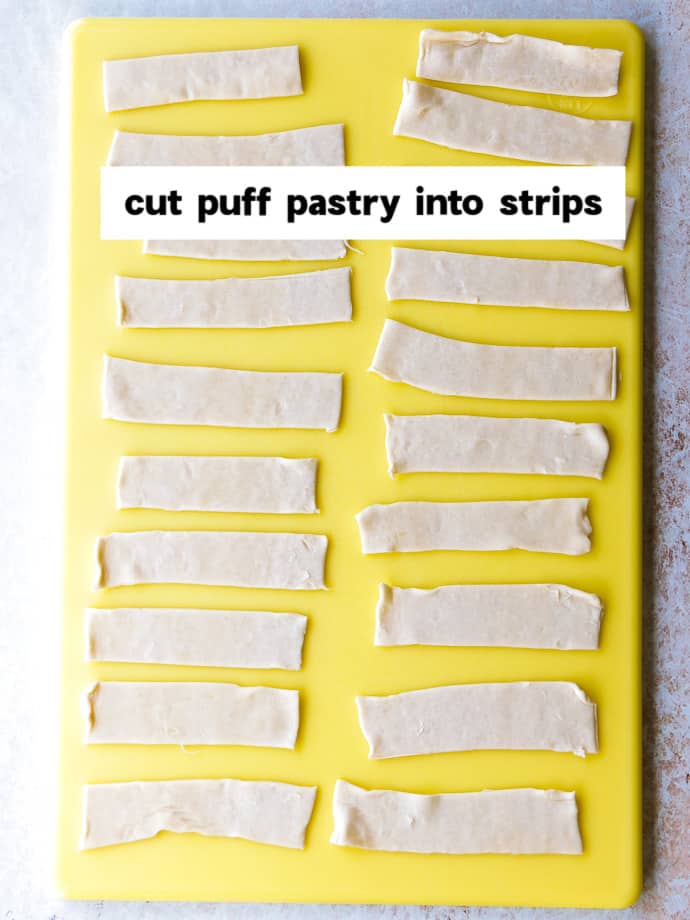 Step: Cut Puff Pastry Into strips