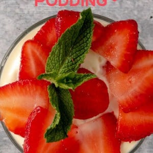 Perfect for Dessert! Bowl of Strawberry Pudding.