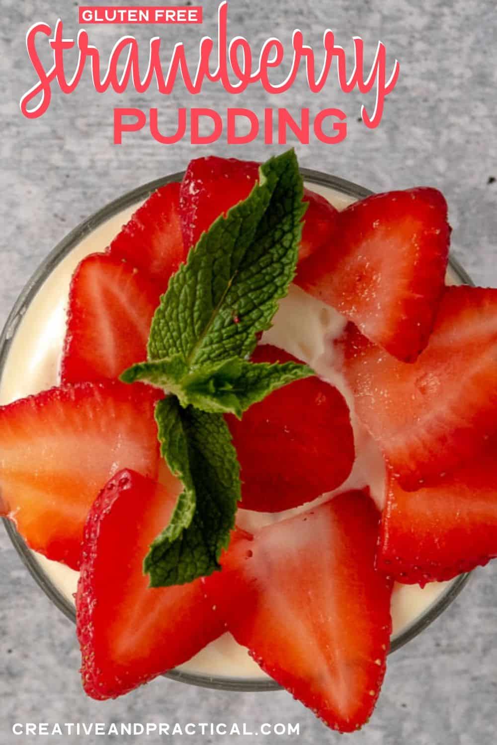 Perfect for Dessert! Bowl of Strawberry Pudding.