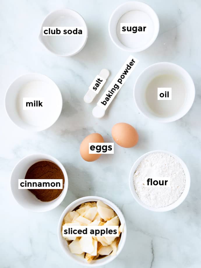 Ingredients for the German Apple Pancakes