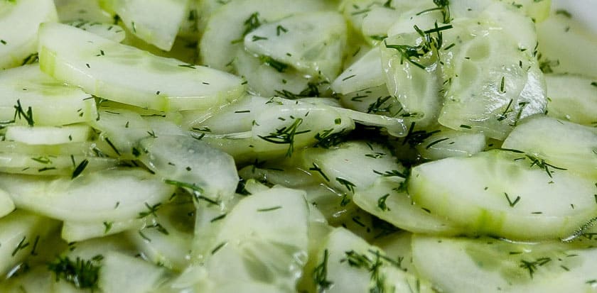 Cucumber salad with fresh dill
