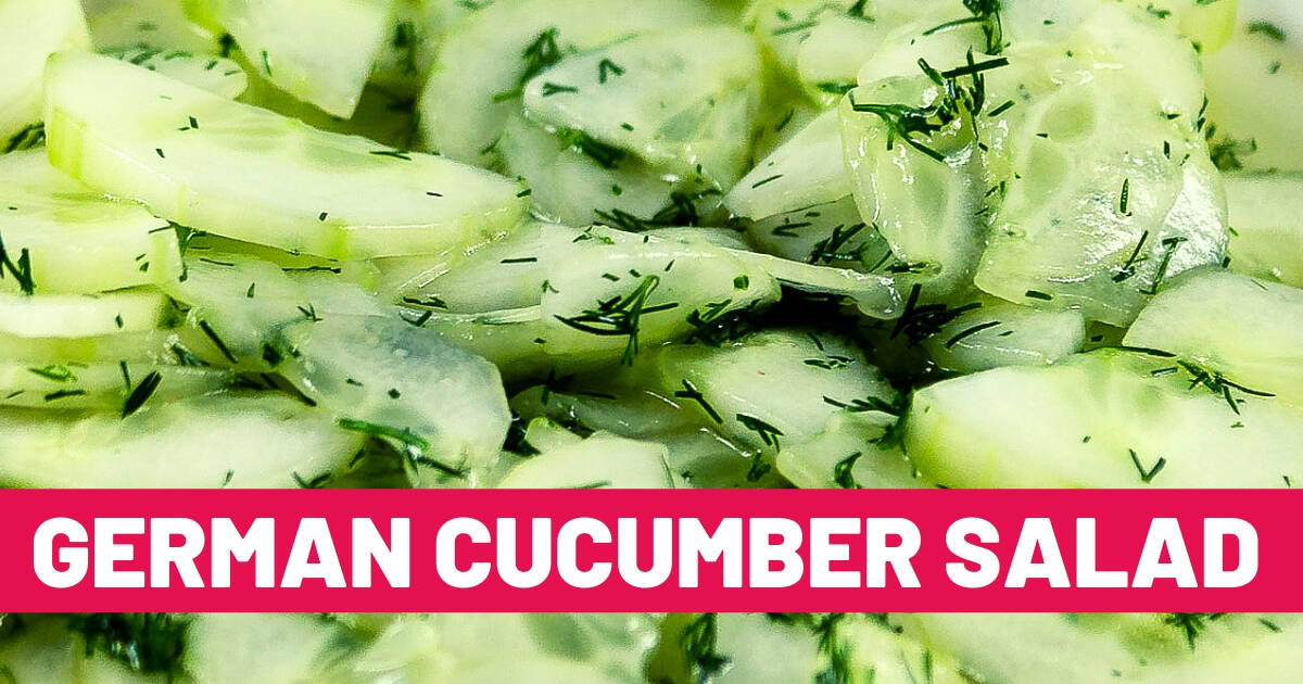 Oma's German Cucumber Salad - The Cheerful Cook