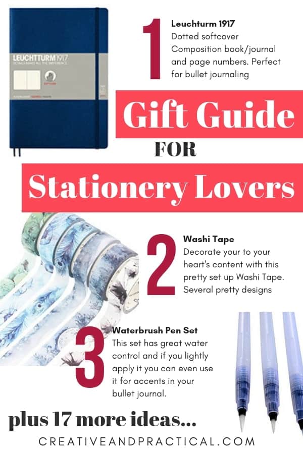21 amazing gift ideas for Stationery Lovers. Design and DIY with beautiful pens, cute washi, and more. #stationery #giftideas via @cheerfulcook