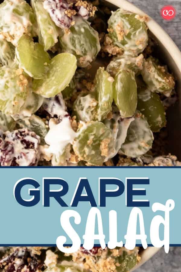 This easy Grape Salad is packed with flavor. This green grape salad is easy to prep and the perfect dessert salad for parties or weeknight dinners. #greengrapes #grapesalad #cranberries #grahamcrackers  ➤ cheerfulcook.com
  via @cheerfulcook