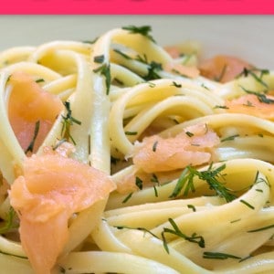 A bowl of Smoked Salmon Pasta