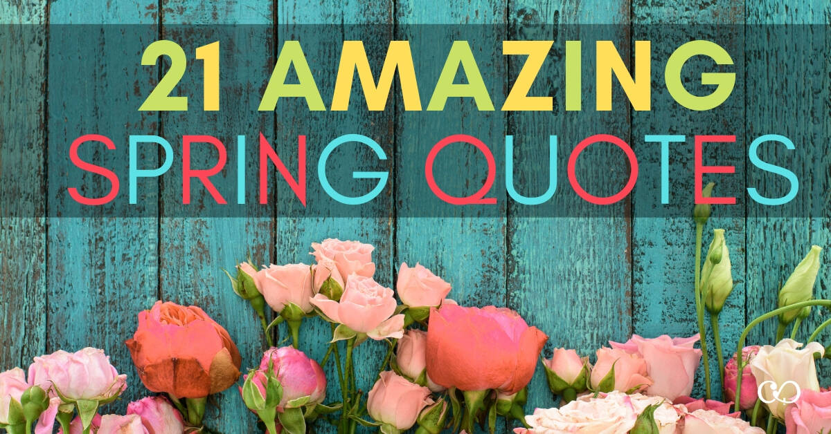 21 Of The Most Amazing Spring Quotes from some of the world's finest thinkers. #quotes #gifts #springquotes  ➤ cheerfulcook.com via @cheerfulcook
