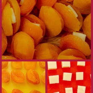 Cheese Stuffed Dried Apricots Cold Party Appetizer