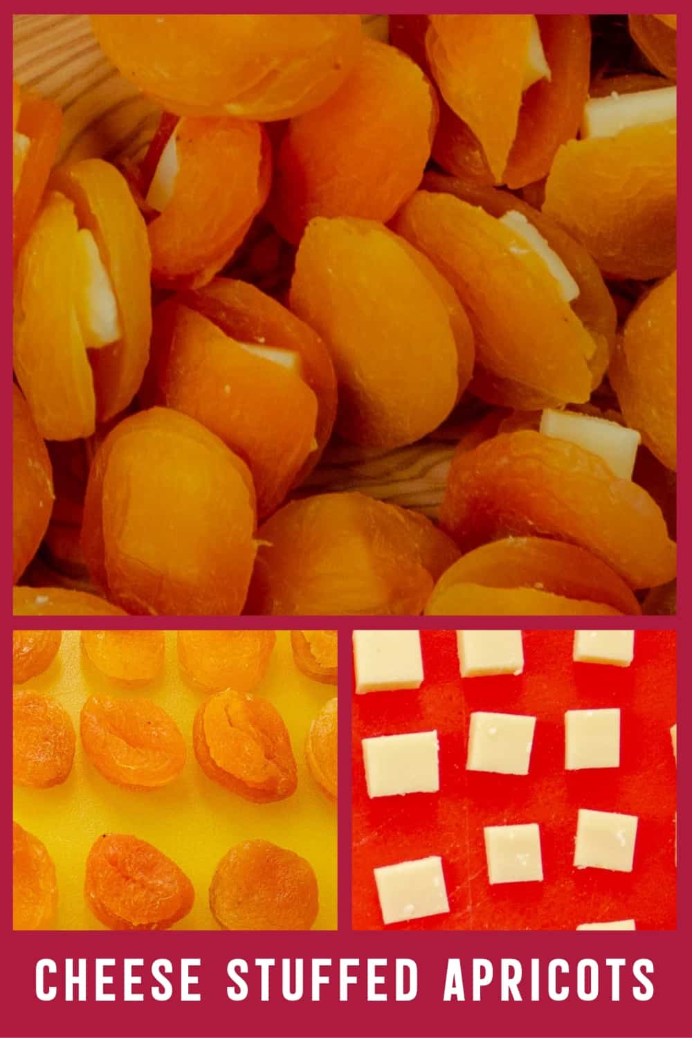 Cheese Stuffed Dried Apricots Cold Party Appetizer