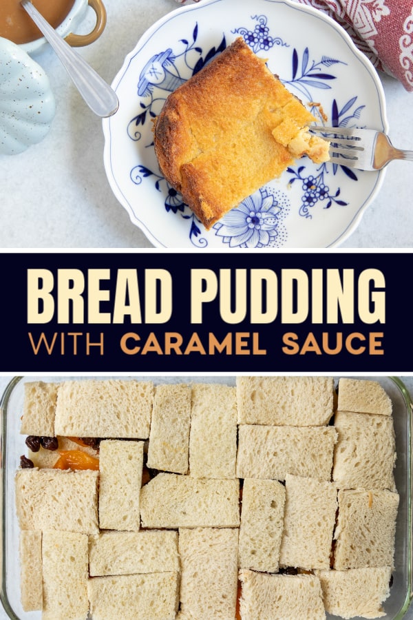 Indulge in this melt in your mouth bread pudding is perfect. It's an old-fashioned recipe reimagined. Making it extra special is the fruit infused caramel sauce. This simple recipe is going to be a family favorite. 
#creativeandpractical #easy #recipe #oldfashioned #best #caramel  #recipe #dessert via @cheerfulcook