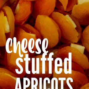 Cheese Stuffed Dried Apricots Cold Party Appetizer