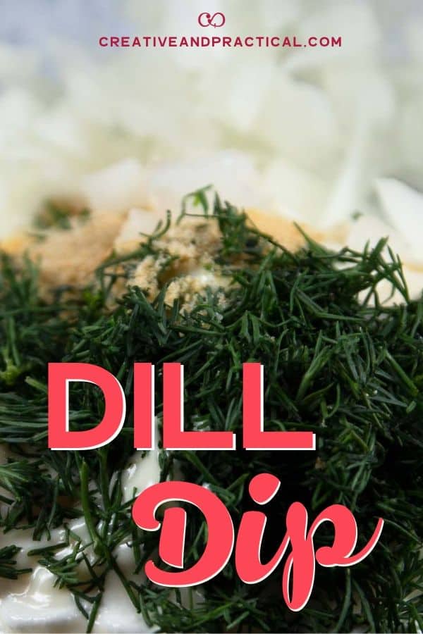 Preparing the dill dip with cucumber.