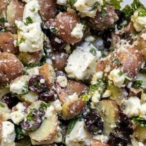 Red Potato Salad with Olives and Feta cheese
