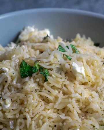 Mint and Feta Cheese Rice