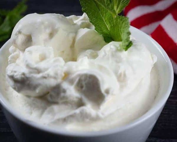 Fresh Mint Whipped Cream