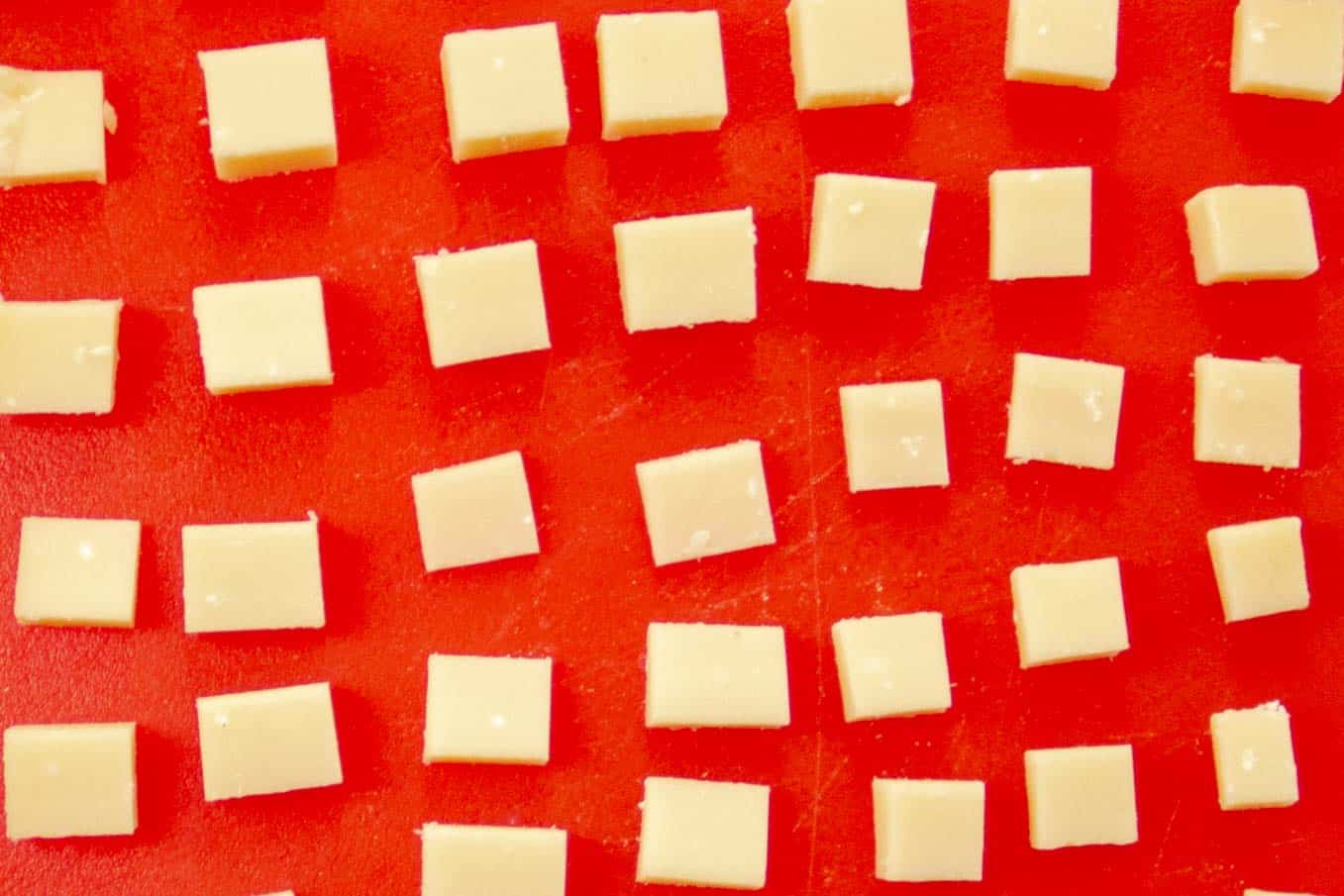 Gruyere cheese cubes