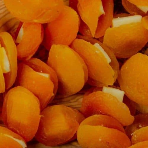 Gruyère Cheese Stuffed Dried Apricots Cold Party Appetizer
