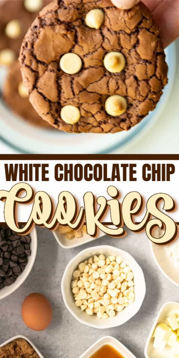 Chocolate Lover Alert!! These White Chocolate Chip Cookies are chunky, chewy, and so chocolatey. 
*Optional ->  Add a bit of crystallized ginger to give your cookies a little kick. DELICIOUS!!! 
#whitechocolate #semisweetchocolate
#recipes #chewy #whitechocolatechips #christmas #best #homemade #withoutbakingsoda #cispy #crunchy #gooey  #howtomake #creativeandpractical via @cheerfulcook